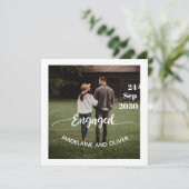 Engagement Simple Photo Modern  招待状 (スタンド正面)