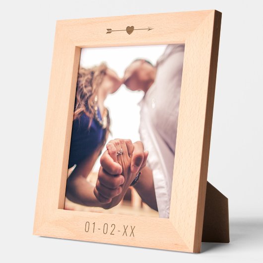 Engagement/Wedding Date Heart Arrow レーザー彫刻フレーム