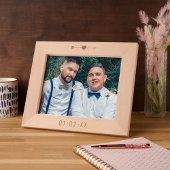 Engagement/Wedding Date Heart Arrow Horizontal  レーザー彫刻フレーム