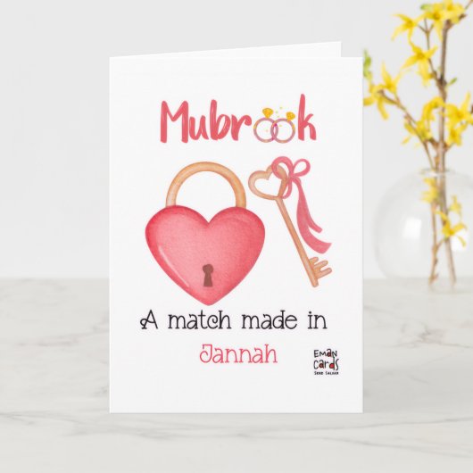 Engagement Wishes with a Heart  カード (黄色い花)