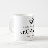 'enGAYged'おもしろい婚約 コーヒーマグカップ (正面左)