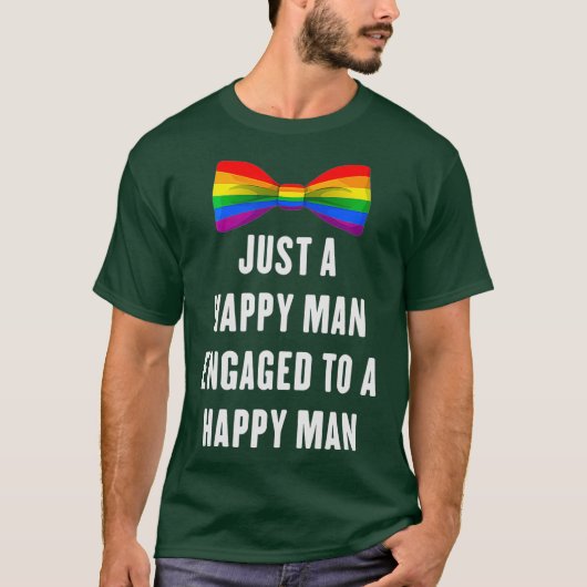 Engayged Groom To Be  LGBT Gay Men Couple Tシャツ (正面)