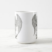Engel Bleistiftzeichnung Black and white Design コーヒーマグカップ (中央)