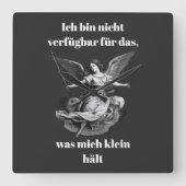 Engel der Unverfügbarkeit スクエア壁時計 (正面)