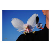 Engel fubby op mijn schouder met uitdagend Monster ポスター (正面)