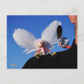 Engel fubby op mijn schouder met uitdagend Monster ポストカード (正面)