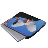 Engel fubby op mijn schouder met uitdagend Monster ラップトップスリーブ (正面下部)