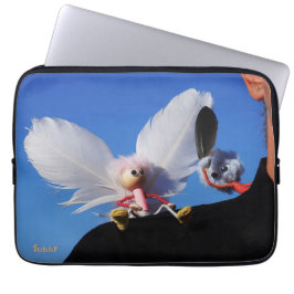 Engel fubby op mijn schouder met uitdagend Monster ラップトップスリーブ