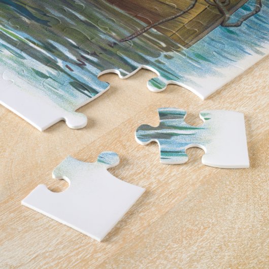 Engel Schutzengel und Junge im Boot ジグソーパズル (側面)