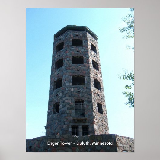 Enger Tower – ミネソタ、ダルース ポスター (正面)