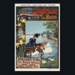 Enghien les Bains France Vintage Poster 1900 ポスター<br><div class="desc">Vintage travel poster from Enghien les Bains in France. Chemin de fer du Nord. Published in 1900. Please note that our posters are high quality reproductions based on professional, very high resolution scans of the original. Our manual retouching process does not involve the use of filters that remove any original...</div>
