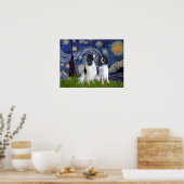 Engilsh Springer Pair - Starry Night ポスター (キッチン)