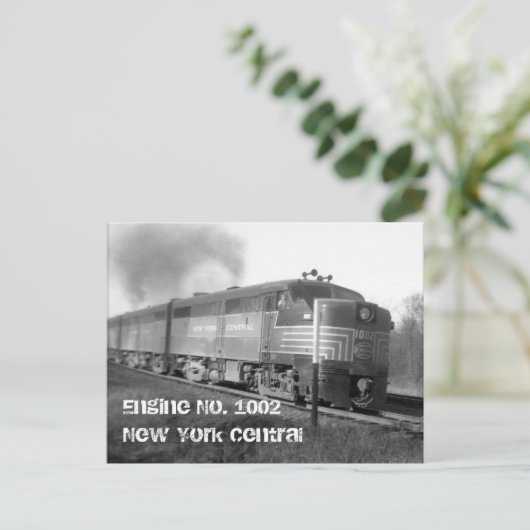 engine1002、Engine No. 1002New York Central ポストカード (スタンド正面)