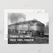 engine1002、Engine No. 1002New York Central ポストカード (正面/裏面)