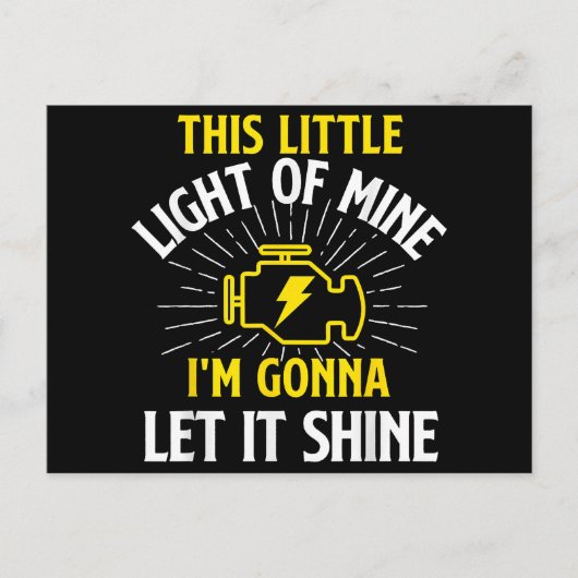 Engine Control Light - Car Guy Auto Mechanic ポストカード (正面)