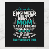 Engineer Art Being An Engineer Mom ワインラベル (シングルラベル)