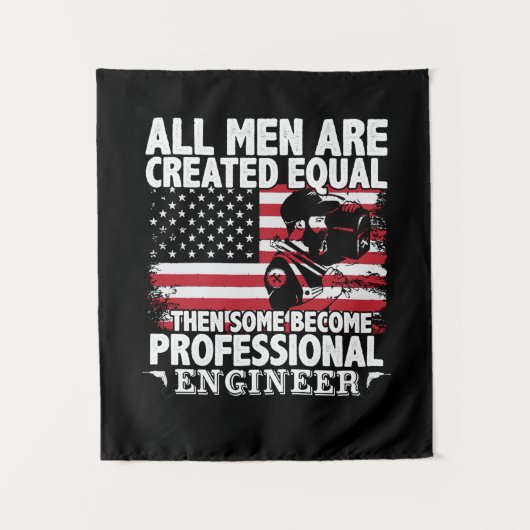 Engineer Art Some Men Become Professional Engineer タペストリー (正面)