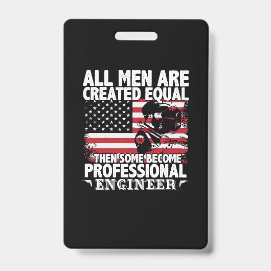 Engineer Art Some Men Become Professional Engineer バッジ (正面)
