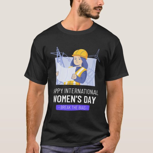 Engineer Break Bias Happy International Women s Da Tシャツ (正面)