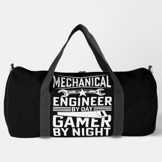 Engineer By Day Gamer Night ダッフルバッグ (正面)