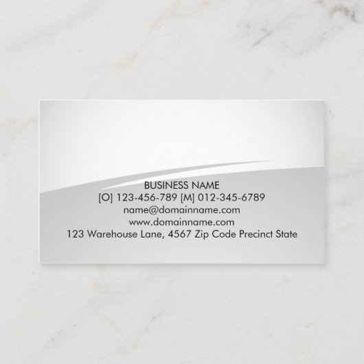 Engineer Computer Technical Professional Zig Zag 名刺 (裏面)