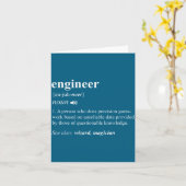 Engineer Definition Funny Engineering Mechanical C カード (黄色い花)