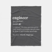 Engineer Definition Funny Engineering Mechanical C フリースブランケット (正面)