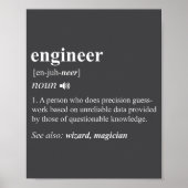 Engineer Definition Funny Engineering Mechanical C ポスター (正面)