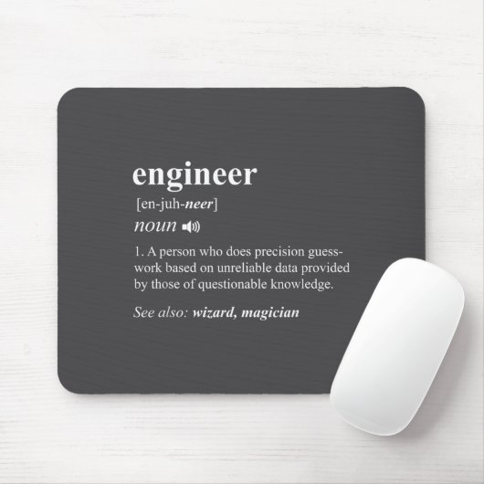 Engineer Definition Funny Engineering Mechanical C マウスパッド (マウス)