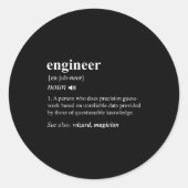 Engineer Definition Funny Engineering Mechanical C ラウンドシール (正面)