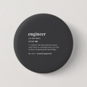 Engineer Definition Funny Engineering Mechanical C 缶バッジ (正面)
