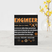 Engineer Definition Funny Engineering Nerdy Scienc カード (黄色い花)