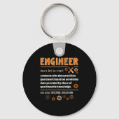 Engineer Definition Funny Engineering Nerdy Scienc キーホルダー (正面)