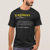 Engineer Definition t-Shirt Gift Funny Computer Ne Tシャツ (正面)