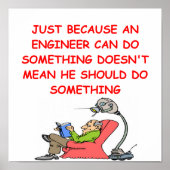 engineer engineering joke poster ポスター (正面)