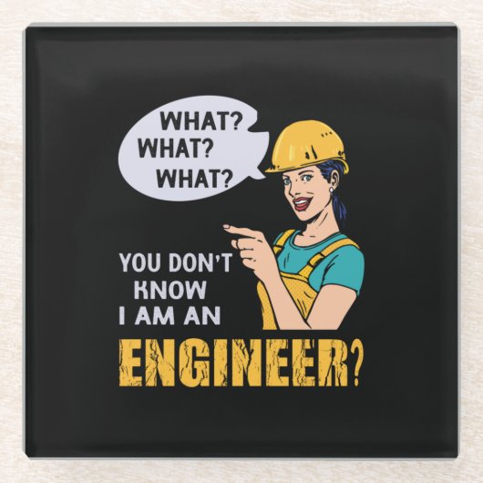 Engineer I Am An Engineer ガラスコースター (正面)