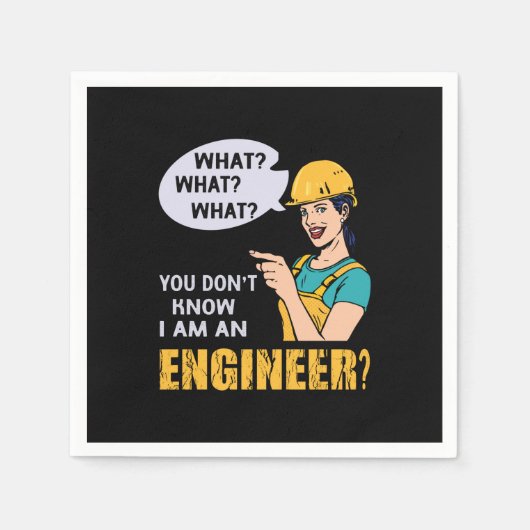 Engineer I Am An Engineer スタンダードカクテルナプキン (正面)