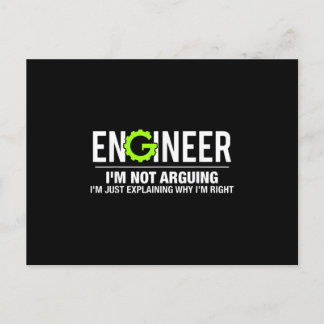 Engineer I'm Not Arguing Funny Engineering 案内ポストカード