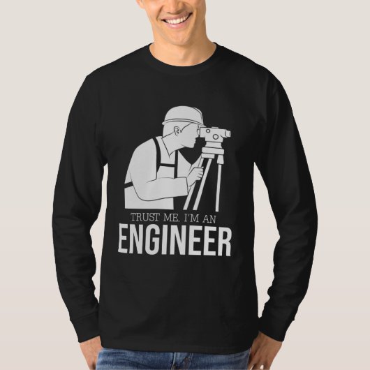 engineer joke text humour engineer tシャツ (正面)