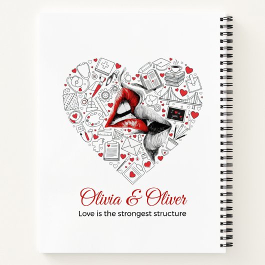 Engineer Love Strongest Structure Valentine ノートブック (裏面)