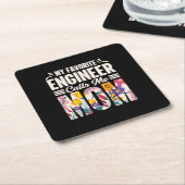 Engineer My Favorite Engineer Calls Me Mom スクエアペーパーコースター (アングル)