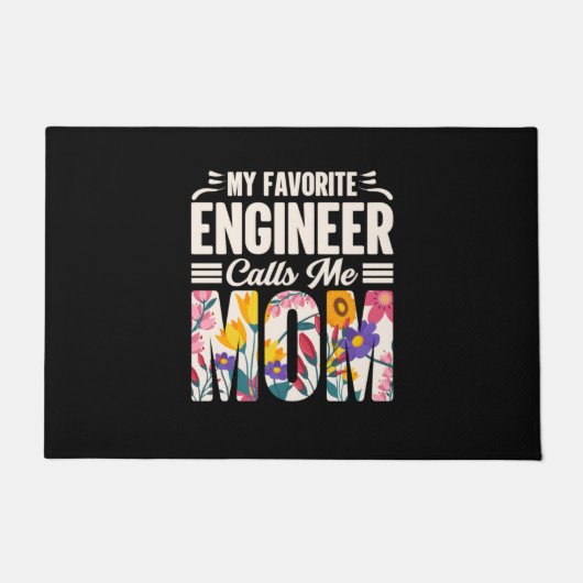 Engineer My Favorite Engineer Calls Me Mom ドアマット (正面)