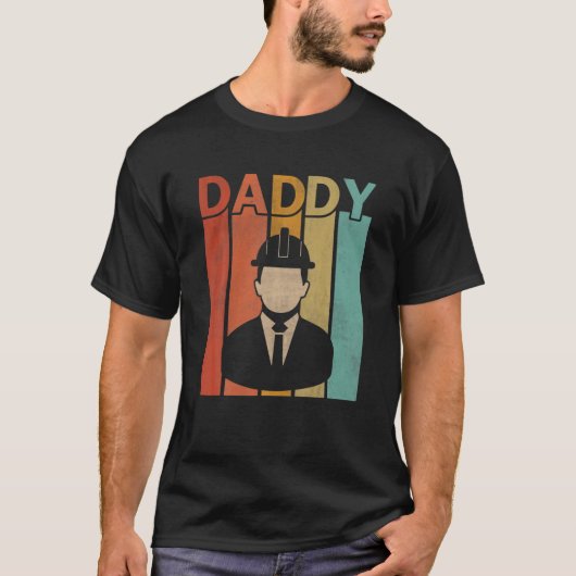 Engineer Retro Style Vintage Daddy Graphic Father' Tシャツ (正面)