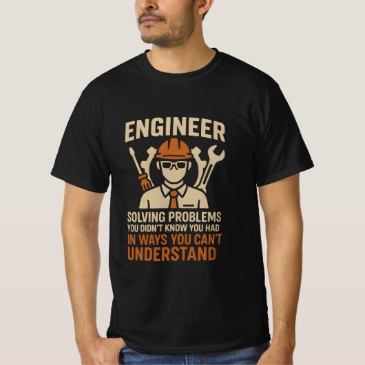 Engineer Solving Problems Tシャツ (正面)