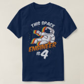 Engineer Space 4 Year Astronaut Born 2018 Fourth B Tシャツ (デザイン正面)