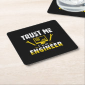 Engineer Trust私はエンジニアである スクエアペーパーコースター (アングル)