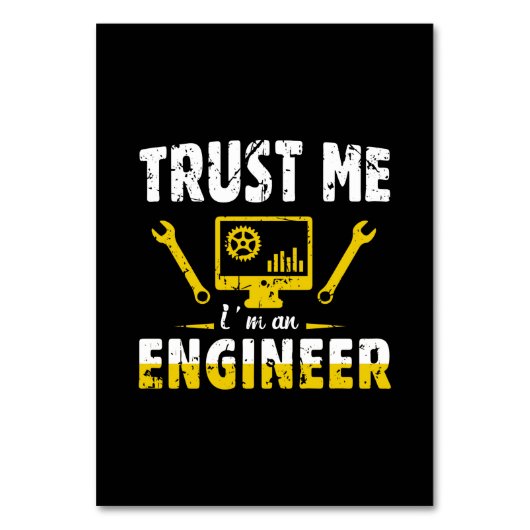 Engineer Trust私はエンジニアである テーブルナンバー (正面)