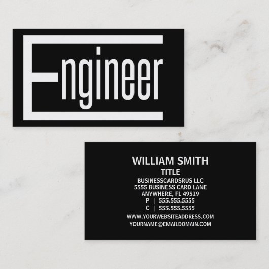 Engineer Word名刺 名刺 (正面/裏面)