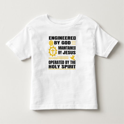 Engineered by God, Maintained by Jesus,  トドラーTシャツ (正面)