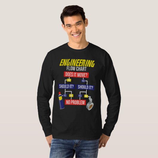 Engineering Flow Chart Chemical Engineer Tシャツ (正面フル)